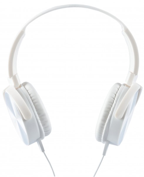 MONTANA WHITE headset with a microphone