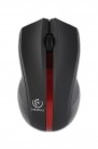 Galaxy black / red wireless optical mouse