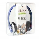 CITY BLUE headphones with microphone