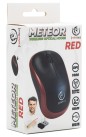 Бездротова оптична миша METEOR червоного кольору