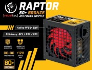 ATX power supply RAPTOR 700W, BRONZE 80+, Single Rail, DC-DC