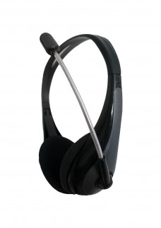 SOPRANO stereo headphones with a microphone